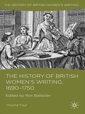 cover image of The History of British Women's Writing, 1690--1750